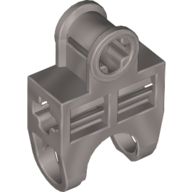 Lego Technic Axle Connector 2 x 3 with Ball Socket, Open Sides / Pearl Light Gray