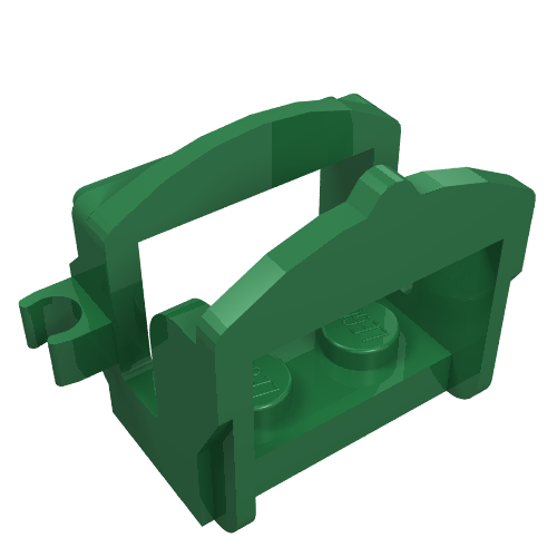 Lego Animal / Creature Accessory, Saddle [Two Clips] / Green