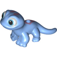 Lego Animal, Salamander with Bright Light Blue Eyes, Lavender Spots print / Medium Blue