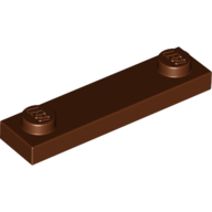 Lego Plate Special 1 x 4 with 2 Studs / Reddish Brown