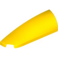 Lego Brick Round, Curved Double 1 x 4 with Stud Notch Left / Yellow