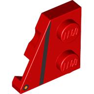 Lego Wedge Plate 2 x 2 Left with Black Stripe print
