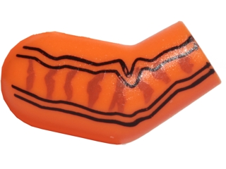 Lego Arm, Right with SW Pilot Jacket Pattern / Orange