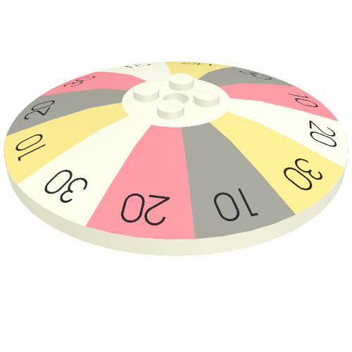 Lego Dish 8 x 8 Inverted [Radar] with Wheel of Fortune Print