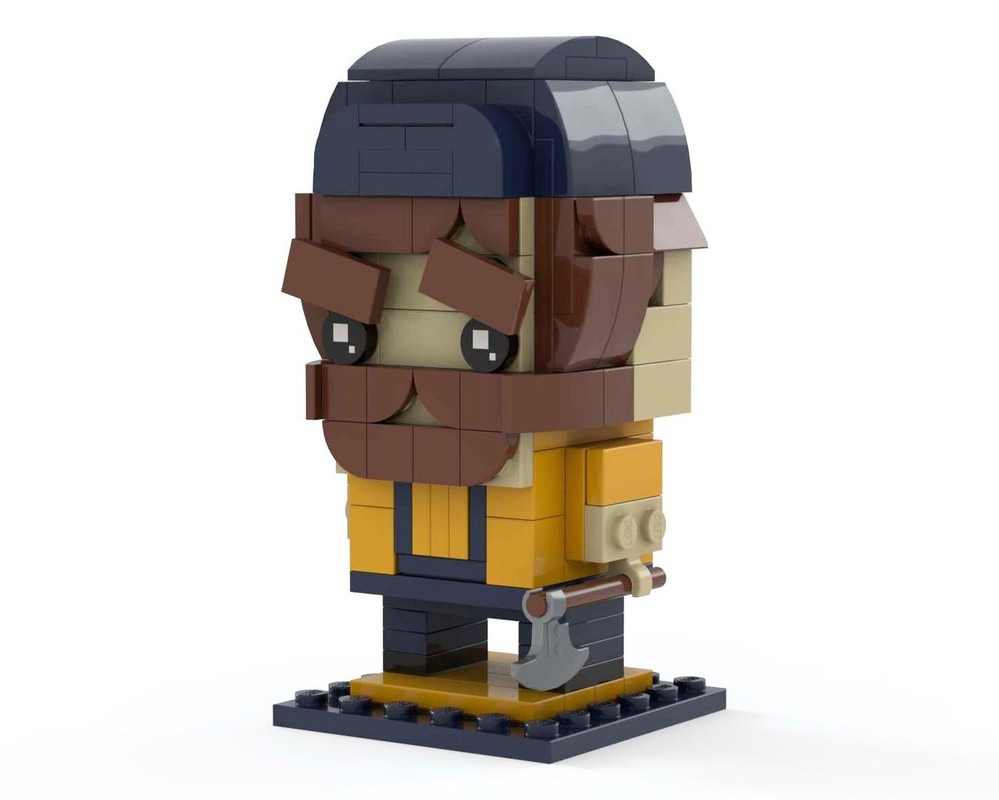 Lego Louie Lumberjack (NAU Mascot) Brickhead