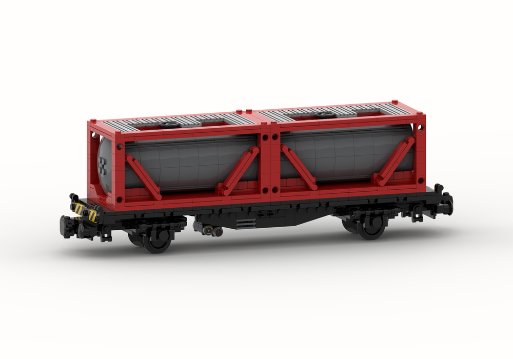 Lego Freight Wagon "Lgjs 598" with 20ft container tanks (8w)