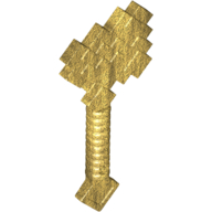 Lego Weapon Axe Blocky / Pearl Gold