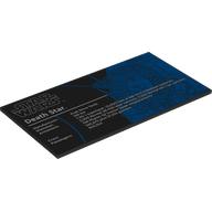Lego Tile 8 x 16 with 'STAR WARS DEATH STAR', Stats Print / Black