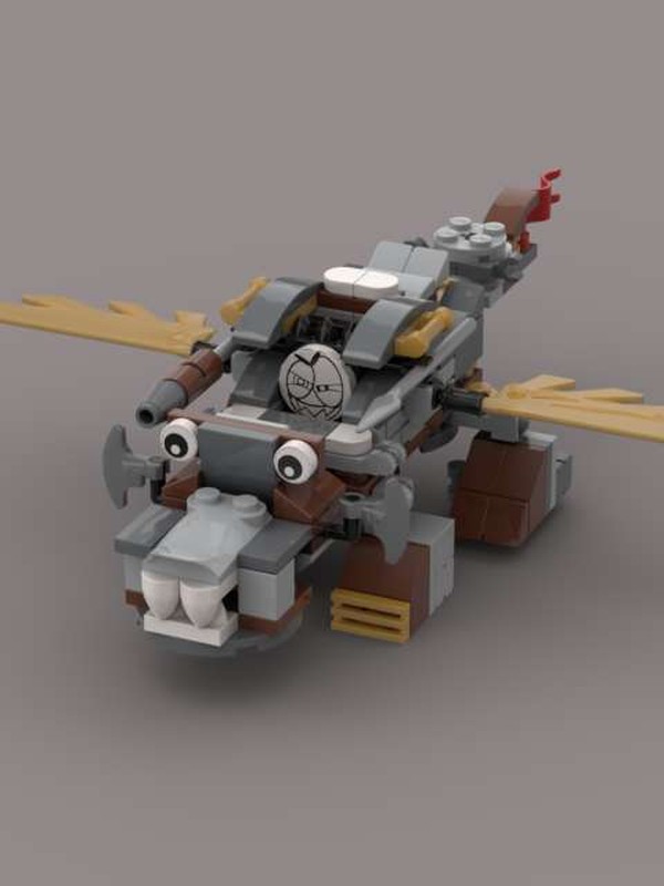 Lego Medievals Dragon + Custom Spear