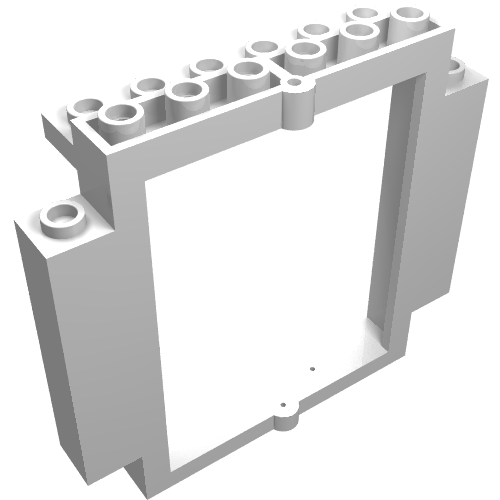 Lego Door Frame 2 x 8 x 6 Swivel with Bottom Notches / White