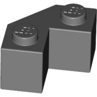 Lego Brick Wedged 2 x 2 Facet / Dark Bluish Gray