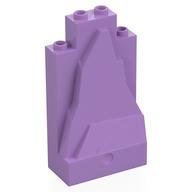 Lego Rock Panel 2 x 4 x 6 with Marbled White Streak / Medium Lavender