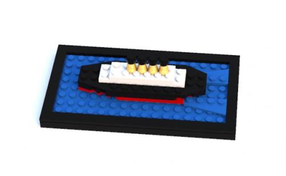 Lego Titanic (shelf model)