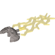 Lego Large Figure Weapon Lightning, Triple with Marbled Trans-Neon Green Bolt Pattern