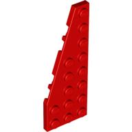 Lego Wedge Plate 8 x 3, 22° Left / Red
