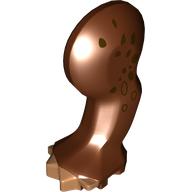 Lego Animal Body Part, Dinosaur, Ankylosaurus Leg, Left, Front, with Pin, Nougat Nails and Dark Brown Patches Print / Reddish Brown