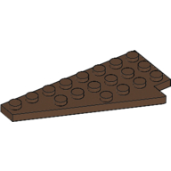 Lego Wedge Plate 8 x 4 Wing Left / Brown