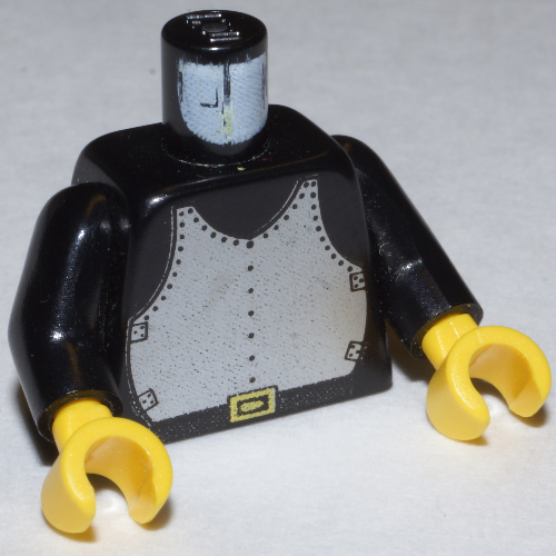 Lego Torso Armor, Breastplate Print, Black Arms, Yellow Hands