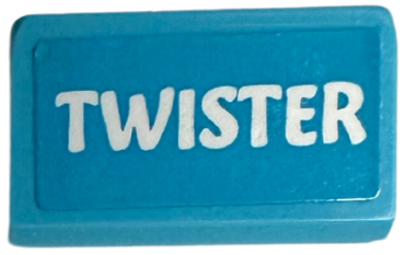Lego Slope 30 1 x 2 x 2/3 with White 'TWISTER' Pattern (Sticker) - Set 41718