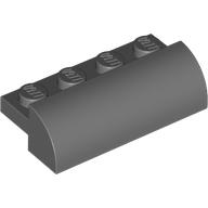 Lego Brick Curved 2 x 4 x 1 / Dark Bluish Gray