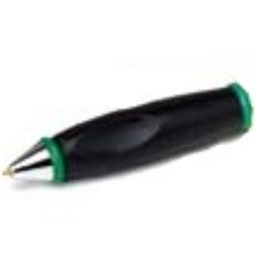 Lego Pen Body, with Chrome Tip, Green Ends / Black