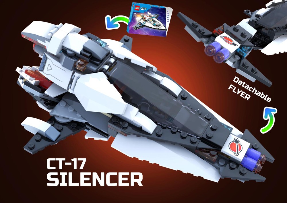 Lego CT-17 Silencer | 60430 Interstellar Spaceship alt-build