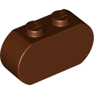 Lego Brick Curved 3 x 1 Round Ends / Reddish Brown