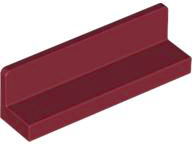 Lego Panel 1 x 4 x 1 / Dark Red