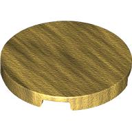 Lego Tile Round 3 x 3 / Pearl Gold