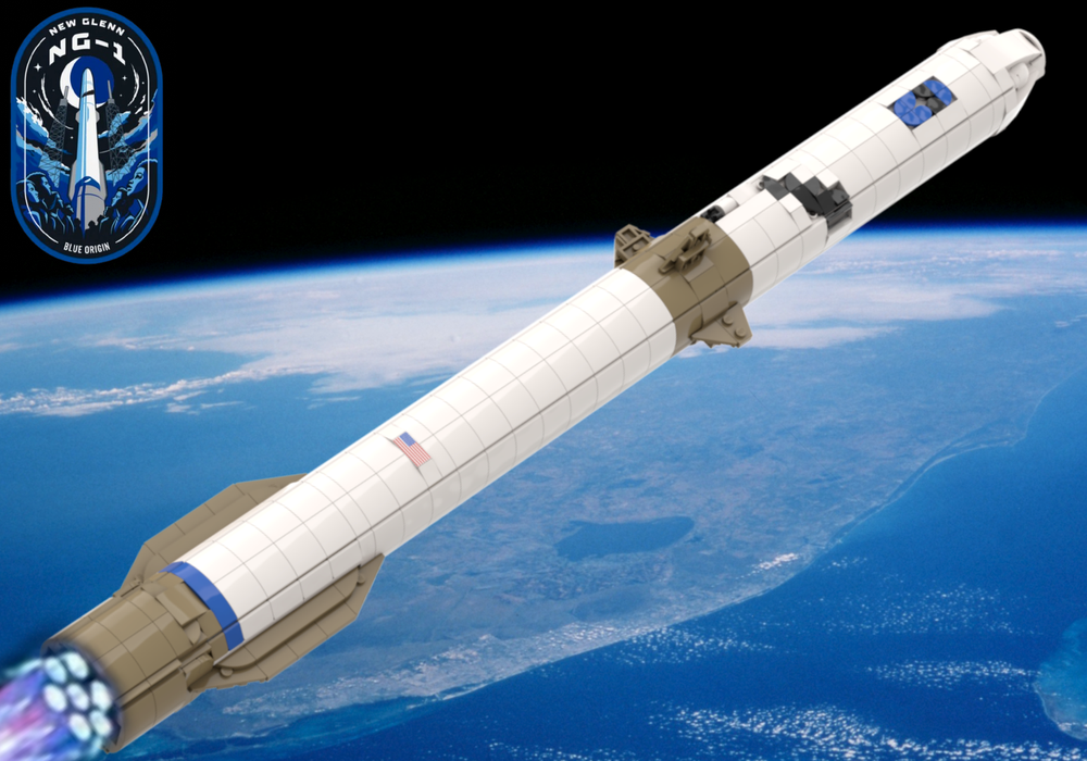 Lego New Glenn Rocket (1:160 SLS Scale)
