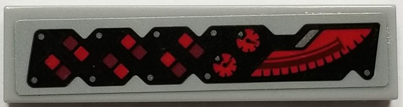 Lego Tile 1 x 4 with Gauges and Checkered Pattern Model Right Side (Sticker) - Set 76045