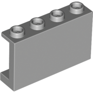 Lego Panel 1 x 4 x 2 with Side Supports - Hollow Studs / Light Bluish Gray