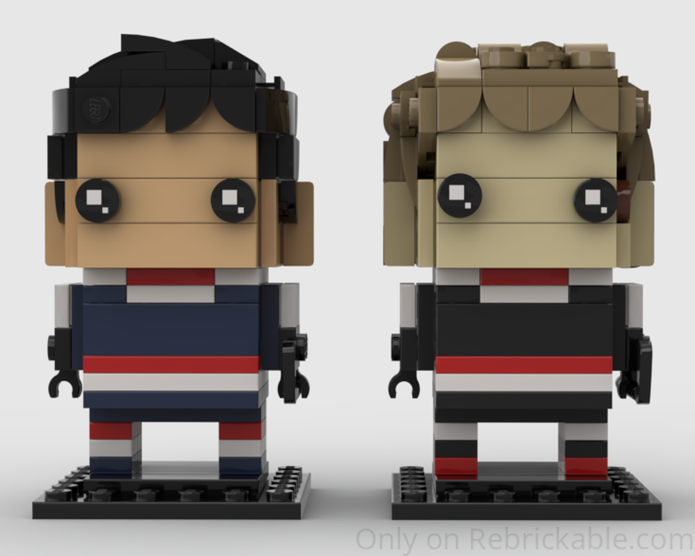 Lego Shane Hollander and Ilya Rozanov from Heated Rivalry