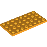 Lego Plate 4 x 8 / Bright Light Orange