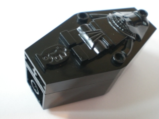 Lego Container, Coffin with Mummy Relief Plain Lid (Sarcophagus)