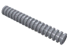Lego Hose, Ribbed 7mm D. 6L / 4.8cm / Metallic Silver