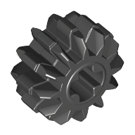 Lego Technic Gear 12 Tooth Double Bevel / Black