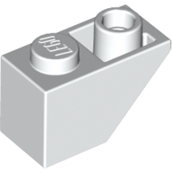 Lego Brick Sloped Inverted 45° 2 x 1 / White