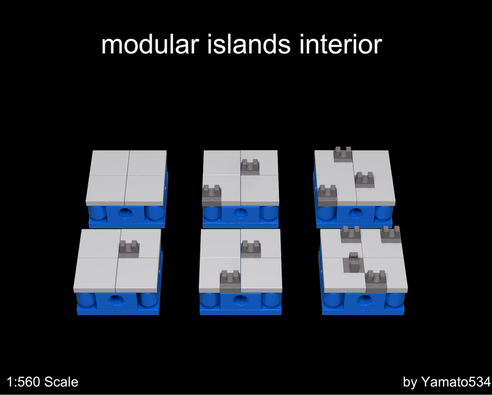 Lego 1:560 scale BOTS+ Modular islands: Stony Interior