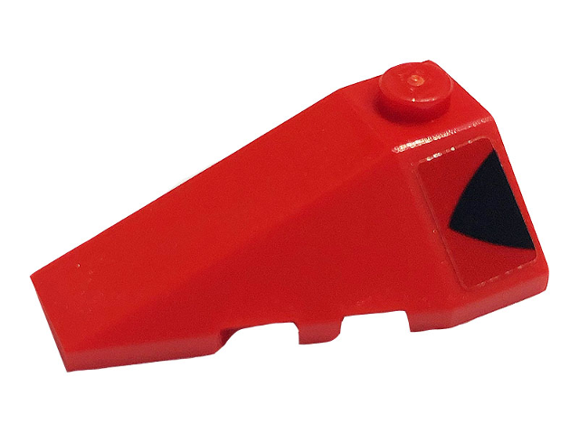 Lego Wedge 4 x 2 Triple Left with Black Arrow Pattern (Sticker) - Set 76895