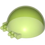 Lego Windscreen 6 x 6 x 3 Canopy Half Sphere with Dual 2 Fingers / Trans-Bright Green