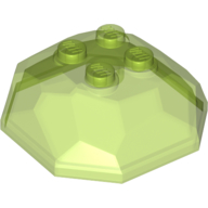 Lego Rock Boulder, Top / Trans-Bright Green