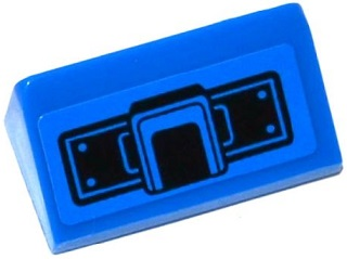 Lego Slope 30 1 x 2 x 2/3 with Black Joystick and Rivets Pattern (Sticker) - Set 75916