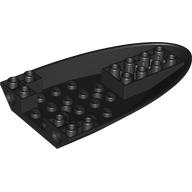 Lego Aircraft Fuselage Curved Forward 6 x 10 Bottom, 2 Pin Holes / Black