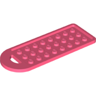 Lego Bag Tag with 3 x 8 Studs / Coral