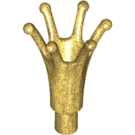 Lego Headwear Accessory Crown Long with Bar / Pearl Gold