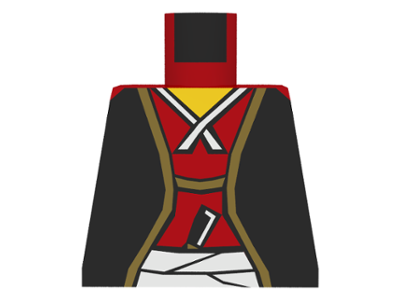 Lego Torso Castle Ninja Samurai Robe, Sash and Dagger Pattern (Shogun) / Red