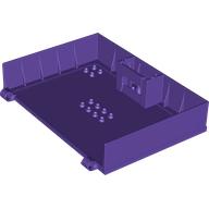 Lego Plate Special Book 11 x 16 with 2 x 4 Container, 2 x 4 Studs on Edge, Hole / Dark Purple