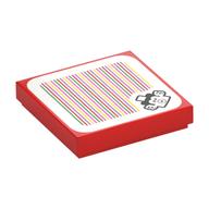 Lego Tile 2 x 2 with Cheep Cheep and Barcode Print (Sticker)