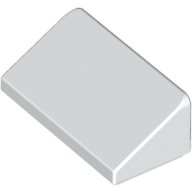 Lego Brick Sloped 30° 1 x 2 x 2/3 / White
